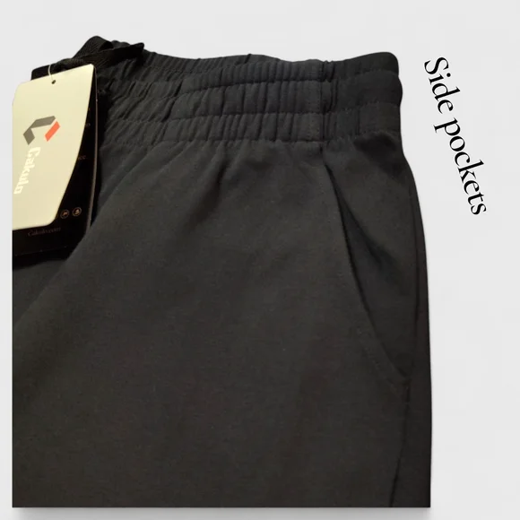 Cakulo Black Soft & Comfy Cropped Capri Pants Size XL - Picture 6 of 10